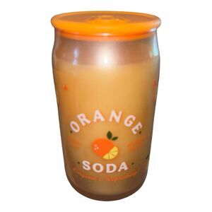 DW Home ORANGE SODA Candle 15 oz Soda Pop Can Shaped Jar & Lid NEW